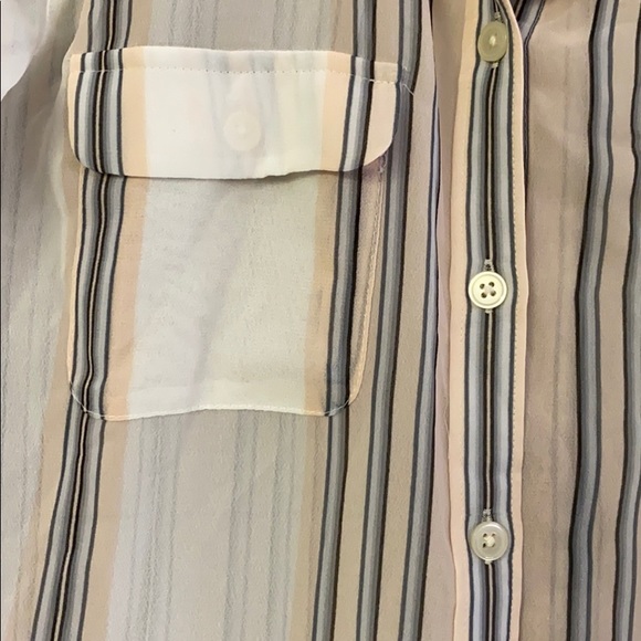 Ann Taylor Loft Sheer Button Down Shirt - Picture 2 of 6